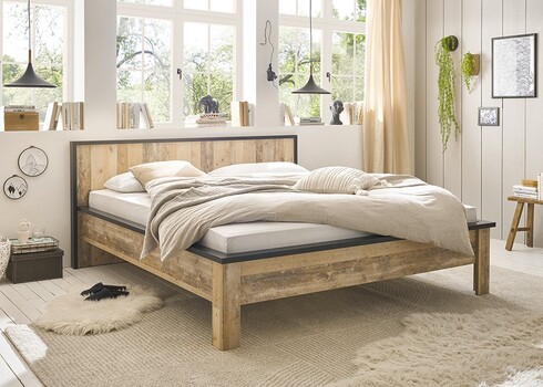 Voodi SHERWOOD pruun / hall, 201x214xH93 cm