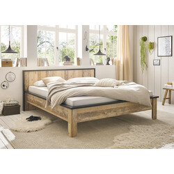 Voodi SHERWOOD pruun / hall, 201x214xH93 cm