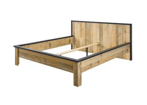 Voodi SHERWOOD pruun / hall, 201x214xH93 cm