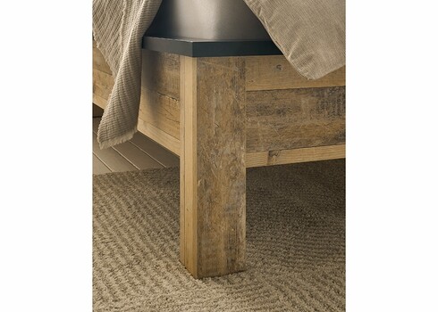 Voodi SHERWOOD pruun / hall, 201x214xH93 cm