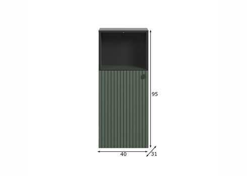 Vannitoakapp PURE BLISS roheline, 40x31xH95 cm