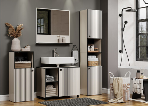 Vannitoakapp PURE BLISS helehall, 40x31xH186 cm