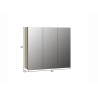 Peegelkapp PURE BLISS helehall, 90x20xH80 cm