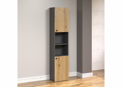 Vannitoakapp PURE BLISS tamm / must, 40x31xH186 cm