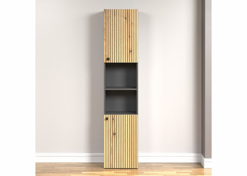 Vannitoakapp PURE BLISS tamm / must, 40x31xH186 cm