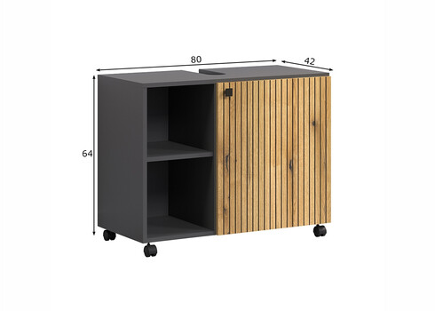 Valamukapp PURE BLISS tamm / must, 80x42xH64 cm