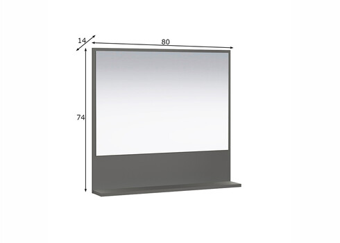 Peegel PURE BLISS tamm / must, 80x14xH74 cm