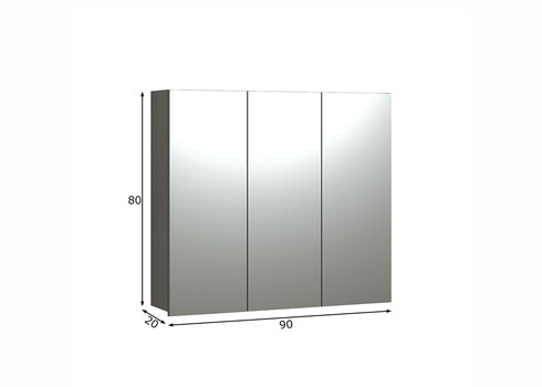 Peegelkapp PURE BLISS tamm /antratsiit, 90x20xH80 cm