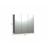 Peegelkapp PURE BLISS tamm /antratsiit, 90x20xH80 cm