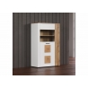 Vitriinkapp VITORIA valge / tamm, 90x42xH146 cm