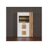 Vitriinkapp VITORIA valge / tamm, 90x42xH146 cm