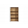Vitriinkapp VITORIA valge / tamm, 90x42xH146 cm