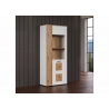 Vitriinkapp VITORIA valge / tamm, 80x42xH195 cm