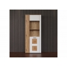 Vitriinkapp VITORIA valge / tamm, 80x42xH195 cm