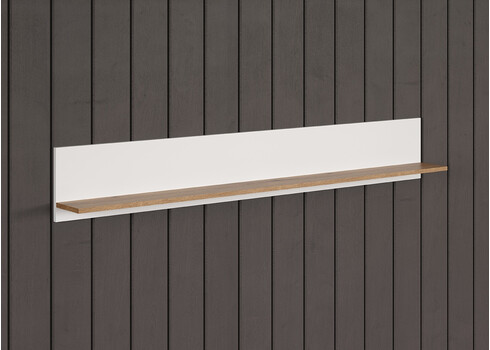 Seinariiul VITORIA valge / tamm, 170x25xH18 cm