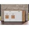Kummut VITORIA valge / tamm, 150x42xH83 cm