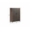 Kapp FUSION hall / pruun, 120x42xH163 cm