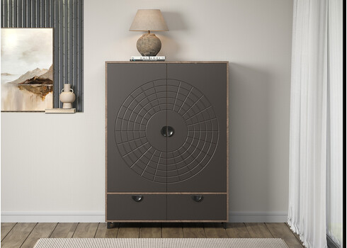 Kapp FUSION hall / pruun, 120x42xH163 cm