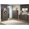 Vitriinkapp FUSION hall / pruun, 97x42xH163 cm