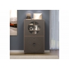 Vitriinkapp FUSION hall / pruun, 97x42xH163 cm