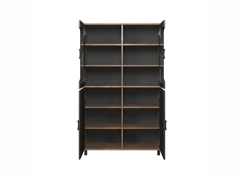 Vitriinkapp FUSION hall / pruun, 97x42xH163 cm