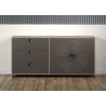 Kummut FUSION hall / pruun, 176x42xH86 cm