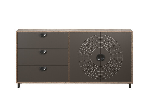 Kummut FUSION hall / pruun, 176x42xH86 cm