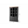 Puhvetkapp WESTMINSTER tumehall / tamm, 129x42xH202 cm