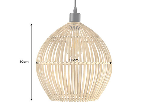 Rippvalgusti ORGANIC LIVING pruun, 30x30xH30 cm