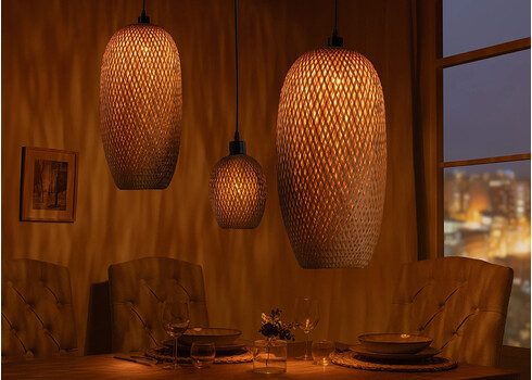 Rippvalgusti ORGANIC LIVING pruun, 24x24xH37 cm