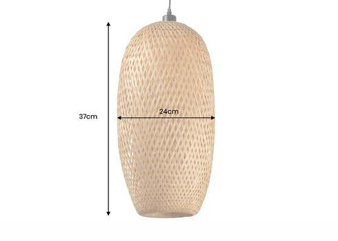 Rippvalgusti ORGANIC LIVING pruun, 24x24xH37 cm