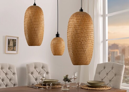 Rippvalgusti ORGANIC LIVING pruun, 24x24xH37 cm