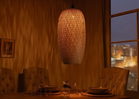 Rippvalgusti ORGANIC LIVING pruun, 24x24xH37 cm