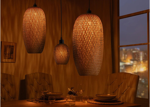 Rippvalgusti ORGANIC LIVING pruun, 15x15xH20 cm