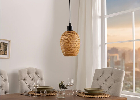 Rippvalgusti ORGANIC LIVING pruun, 15x15xH20 cm