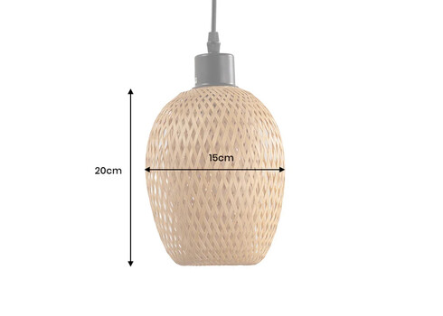 Rippvalgusti ORGANIC LIVING pruun, 15x15xH20 cm