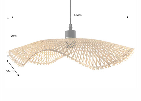 Rippvalgusti ORGANIC LIVING pruun, 50x50xH10,5 cm