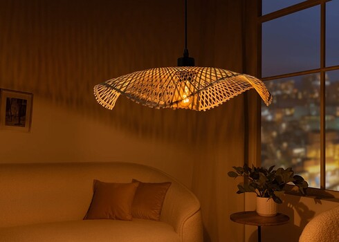 Rippvalgusti ORGANIC LIVING pruun, 50x50xH10,5 cm