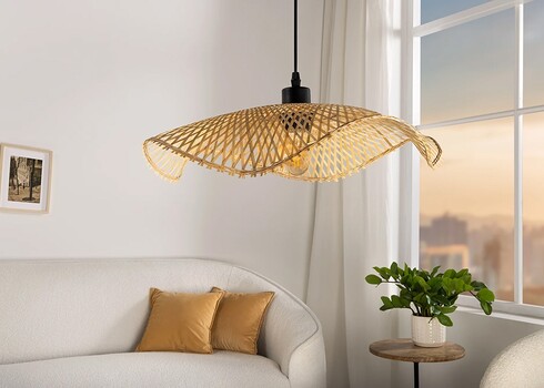 Rippvalgusti ORGANIC LIVING pruun, 50x50xH10,5 cm