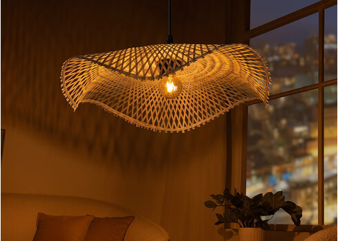 Rippvalgusti ORGANIC LIVING pruun, 70x70xH12 cm