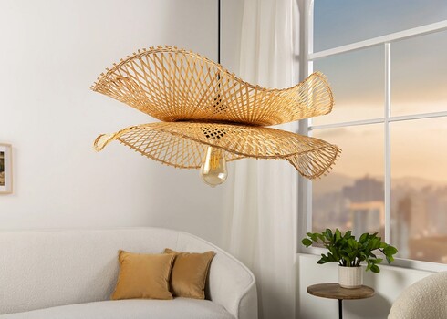 Rippvalgusti ORGANIC LIVING pruun, 50x50xH18 cm