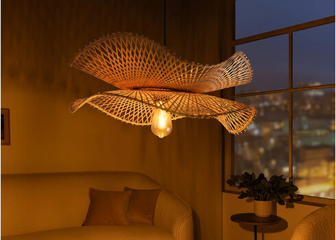 Rippvalgusti ORGANIC LIVING pruun, 70x70xH27 cm