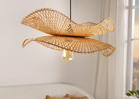 Rippvalgusti ORGANIC LIVING pruun, 70x70xH27 cm