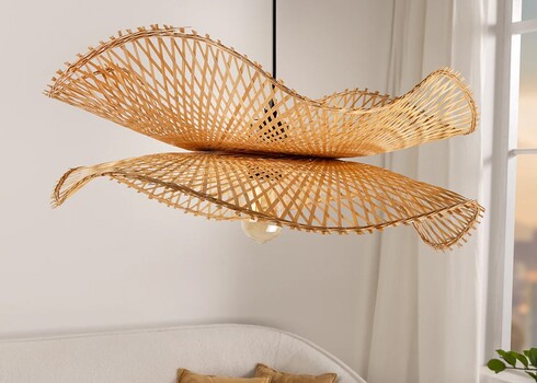 Rippvalgusti ORGANIC LIVING pruun, 70x70xH27 cm