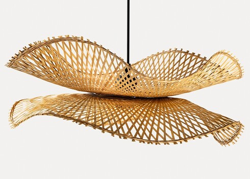 Rippvalgusti ORGANIC LIVING pruun, 70x70xH27 cm