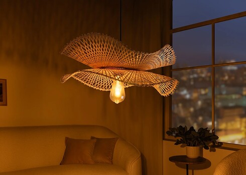 Rippvalgusti ORGANIC LIVING pruun, 70x70xH27 cm