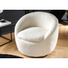 Tugitool BABYLON valge buklee, 76x75xH66 cm