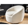 Tugitool BABYLON valge buklee, 76x75xH66 cm