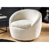 Tugitool BABYLON valge buklee, 76x75xH66 cm