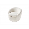 Tugitool BABYLON valge buklee, 76x75xH66 cm